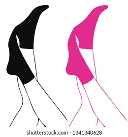 girl's legs in vector