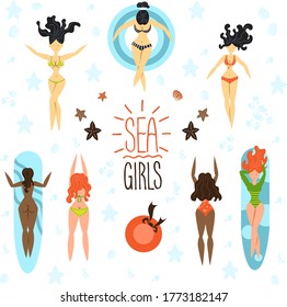 Girls lie down and rest.