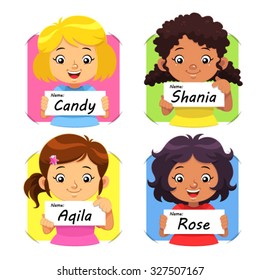 Cute Name Tags Images Stock Photos Vectors Shutterstock