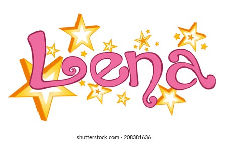 Girl's Name Vector Series - Lena