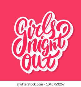 Girls Night Out. Bachelorette Party Vector Banner.