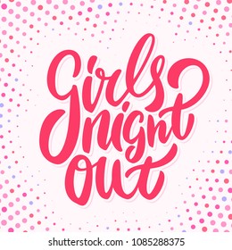Girls night out. Bachelorette party vector banner.