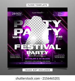 Girls night party flyer template