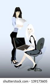 girls in the office