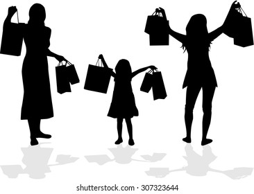 Girls on shopping.