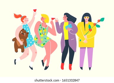 女子会 パーティー のイラスト素材 画像 ベクター画像 Shutterstock