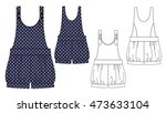  girls pants / Template. Front and back views