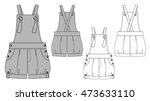  girls pants / Template. Front and back views