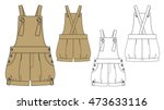  girls pants / Template. Front and back views