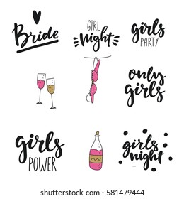 Girls party lettering