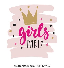 Girls party lettering