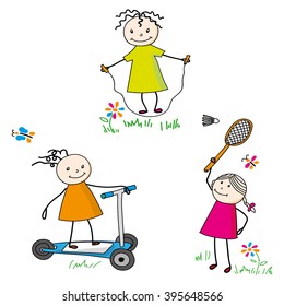 Girls playing