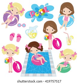 Girls in pool