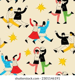 Girls power, feminine and feminism, woman friendship , empowerment ideas seamless pattern. International womens day concept .