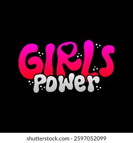 Girls Power typography T-shirt Design
