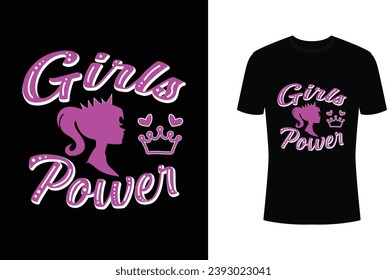 Girls Power vector typography t-shirt design