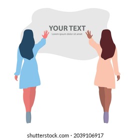 Girls raise their hands, gender equality