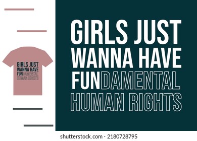 Girls rights t shirt design