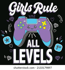 GIRLS RULE ALL LEVELS VECTOR