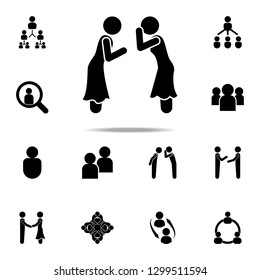 girls are secretive icon. Conversation icons universal set for web and mobile