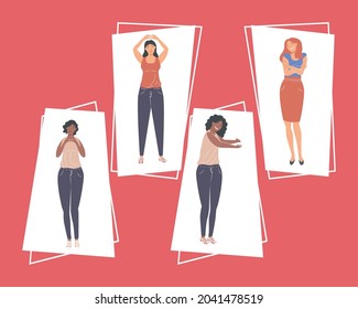 girls set of self care theme