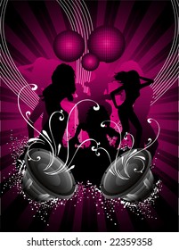 girls shapes vector composition
