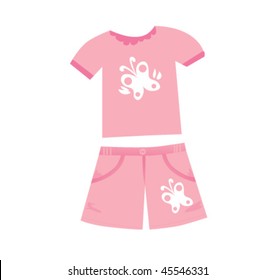 Girl's shorts. Vector illustration