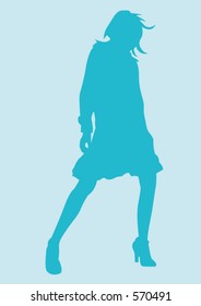 A girl's silhouette
