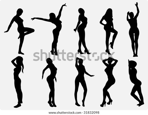 Girls Silhouette 7 Stock Vector (Royalty Free) 31832098 | Shutterstock