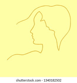 girls silhouette in vector