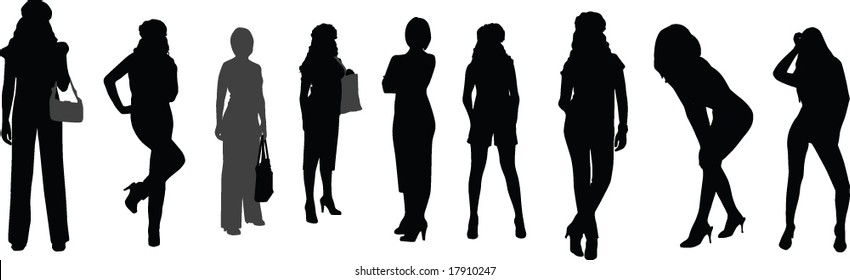 Silhouette Woman Stock Illustration 70054069