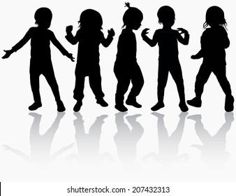 Girls silhouettes