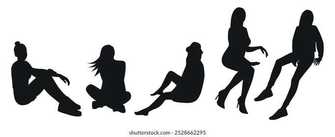 Girls sit and communicate by gesturing with their hands