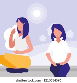 girls sitting design