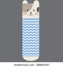 Girls socks design. Set of socks pattern. illustrations isolate Girls sock with colored pattern