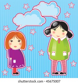 niñas hablando