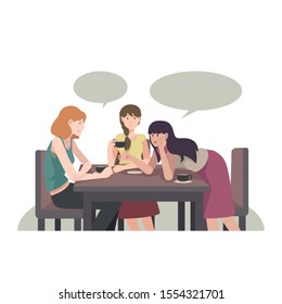 Girls spending time together for talking and gossiping