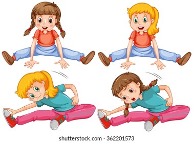 Kids Stretching Exercises Stock Vectors, Images & Vector Art | Shutterstock