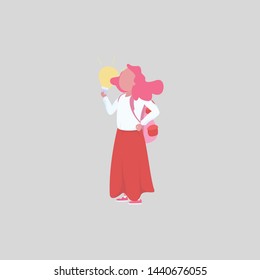 Girls student activities in school 