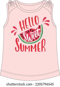 Girls stylish summer top with prints