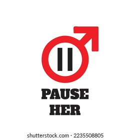 Las chicas hacen una pausa aquí (Icono o carteles rojos y negros)