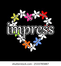 meninas tee design impressão impressionar belas flores e melhor vetor de design de cores