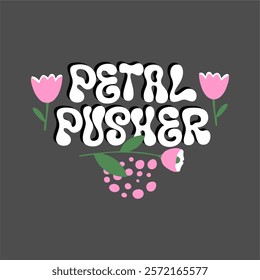 girls tee design print new design petal pusher pink flowers design print