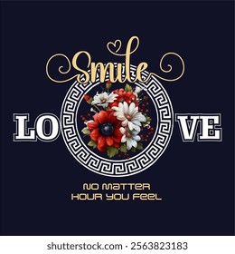 girls tee design smile love no matter hour you feel.eps