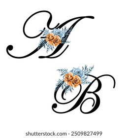 girls tee shirt design alphabet a and b beautiful flowers best t shirt design vector look print