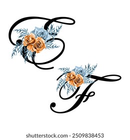 girls tee shirt design alphabet e and f beautiful flowers new best t shirt design vector look print