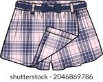 Girls and Teens Bottom Wear Skirt Vector Illustration