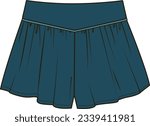 Girls and Teens Bottom Wear Skirt Vector Illustration