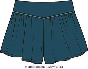 Girls and Teens Bottom Wear Skirt Vector Illustration