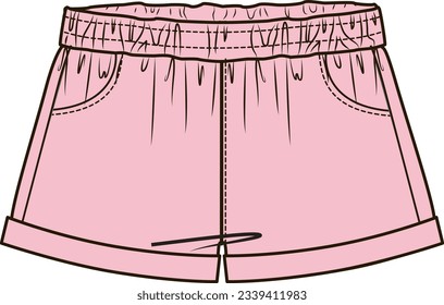 Vektorgrafik von Girls und Teens Bottom Wear Skirt